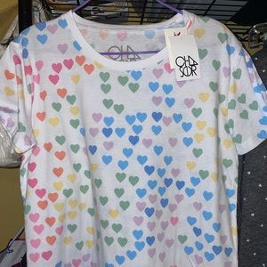 Chaser T Shirt soft rainbow hearts S20 collection
